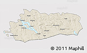 Shaded Relief 3D Map of Bräcke Kommun, cropped outside