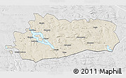 Shaded Relief 3D Map of Bräcke Kommun, lighten, desaturated