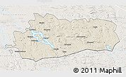 Shaded Relief 3D Map of Bräcke Kommun, lighten