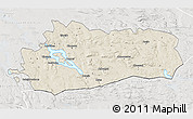 Shaded Relief 3D Map of Bräcke Kommun, lighten, semi-desaturated