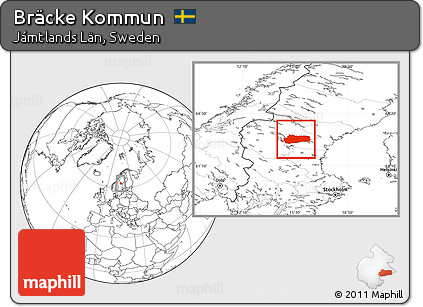Blank Location Map of Bräcke Kommun