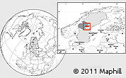 Blank Location Map of Bräcke Kommun, highlighted country, highlighted parent region, within the entire country