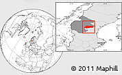 Blank Location Map of Bräcke Kommun, highlighted country, highlighted parent region