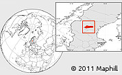 Blank Location Map of Bräcke Kommun, highlighted country