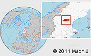 Gray Location Map of Bräcke Kommun, highlighted country