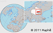 Gray Location Map of Bräcke Kommun, highlighted parent region