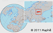 Gray Location Map of Bräcke Kommun