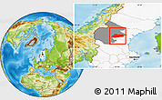 Physical Location Map of Bräcke Kommun, highlighted country, highlighted parent region