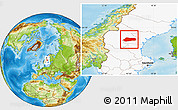 Physical Location Map of Bräcke Kommun, highlighted country