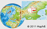Physical Location Map of Bräcke Kommun, highlighted parent region