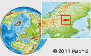 Physical Location Map of Bräcke Kommun