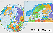 Political Location Map of Bräcke Kommun, within the entire country