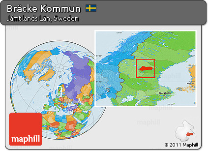 Political Location Map of Bräcke Kommun