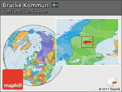 Political Location Map of Bräcke Kommun