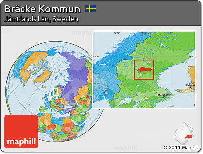 Political Location Map of Bräcke Kommun