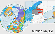 Political Location Map of Bräcke Kommun, highlighted country, highlighted parent region