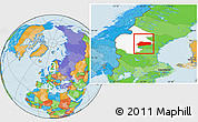 Political Location Map of Bräcke Kommun, highlighted parent region