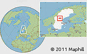 Savanna Style Location Map of Bräcke Kommun, highlighted country, within the entire country