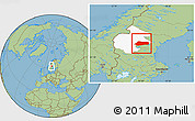 Savanna Style Location Map of Bräcke Kommun, highlighted parent region