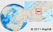 Shaded Relief Location Map of Bräcke Kommun