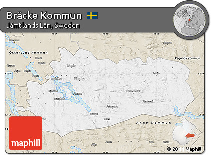 Classic Style Map of Bräcke Kommun