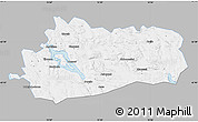 Gray Map of Bräcke Kommun, single color outside