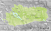 Physical Map of Bräcke Kommun, desaturated
