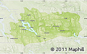 Physical Map of Bräcke Kommun, lighten