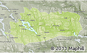 Physical Map of Bräcke Kommun, semi-desaturated