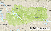 Physical Map of Bräcke Kommun, shaded relief outside