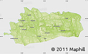 Physical Map of Bräcke Kommun, single color outside