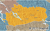 Political Map of Bräcke Kommun, semi-desaturated