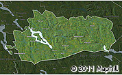 Satellite Map of Bräcke Kommun, darken