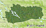 Satellite Map of Bräcke Kommun, physical outside