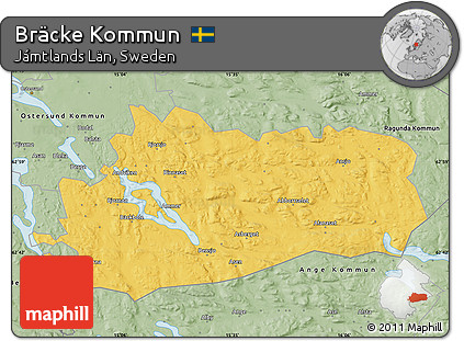 Savanna Style Map of Bräcke Kommun