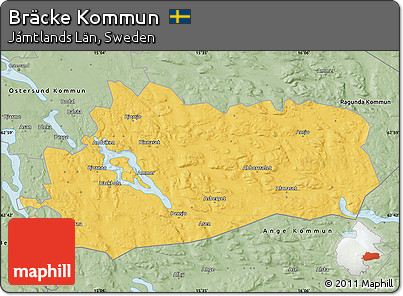 Savanna Style Map of Bräcke Kommun