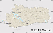 Shaded Relief Map of Bräcke Kommun, cropped outside