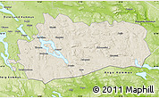 Shaded Relief Map of Bräcke Kommun, physical outside