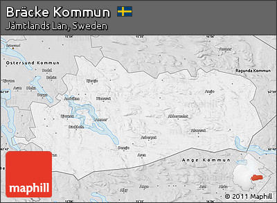 Silver Style Map of Bräcke Kommun