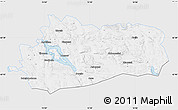 Silver Style Map of Bräcke Kommun, single color outside