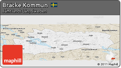Classic Style Panoramic Map of Bräcke Kommun