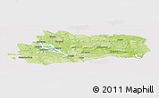 Physical Panoramic Map of Bräcke Kommun, cropped outside