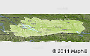 Physical Panoramic Map of Bräcke Kommun, darken