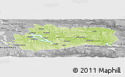 Physical Panoramic Map of Bräcke Kommun, desaturated
