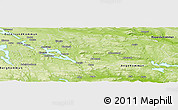 Physical Panoramic Map of Bräcke Kommun