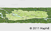 Physical Panoramic Map of Bräcke Kommun, satellite outside