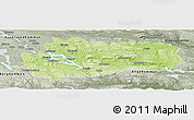 Physical Panoramic Map of Bräcke Kommun, semi-desaturated