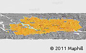 Political Panoramic Map of Bräcke Kommun, desaturated