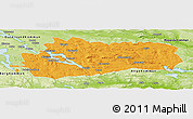 Political Panoramic Map of Bräcke Kommun, physical outside