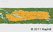 Political Panoramic Map of Bräcke Kommun, satellite outside